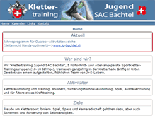 Tablet Screenshot of kinderbergsteigen.ch